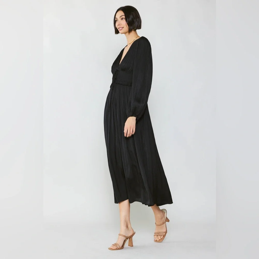 Current Air - Sidonie Pleated Maxi Dress - L - Picture 2 of 11